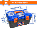 Wadfow 16" Plastic Tool Box WTB1316 - Size: 405mm(16")x215mm(8.5")x205mm(8")