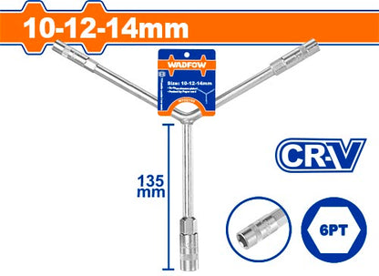 Wadfow Y-Type Socket Wrench Set WTH2102 - Versatile Triple-Head Design