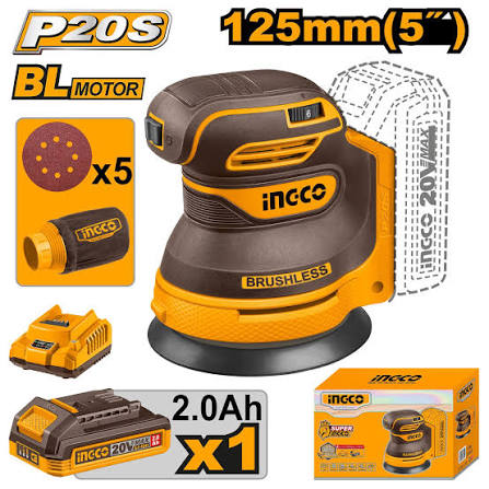 Ingco Cordless random orbit sander 20V - CROSLI20021