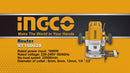 Ingco Electric Router RT160028 - 1600W, 22000rpm